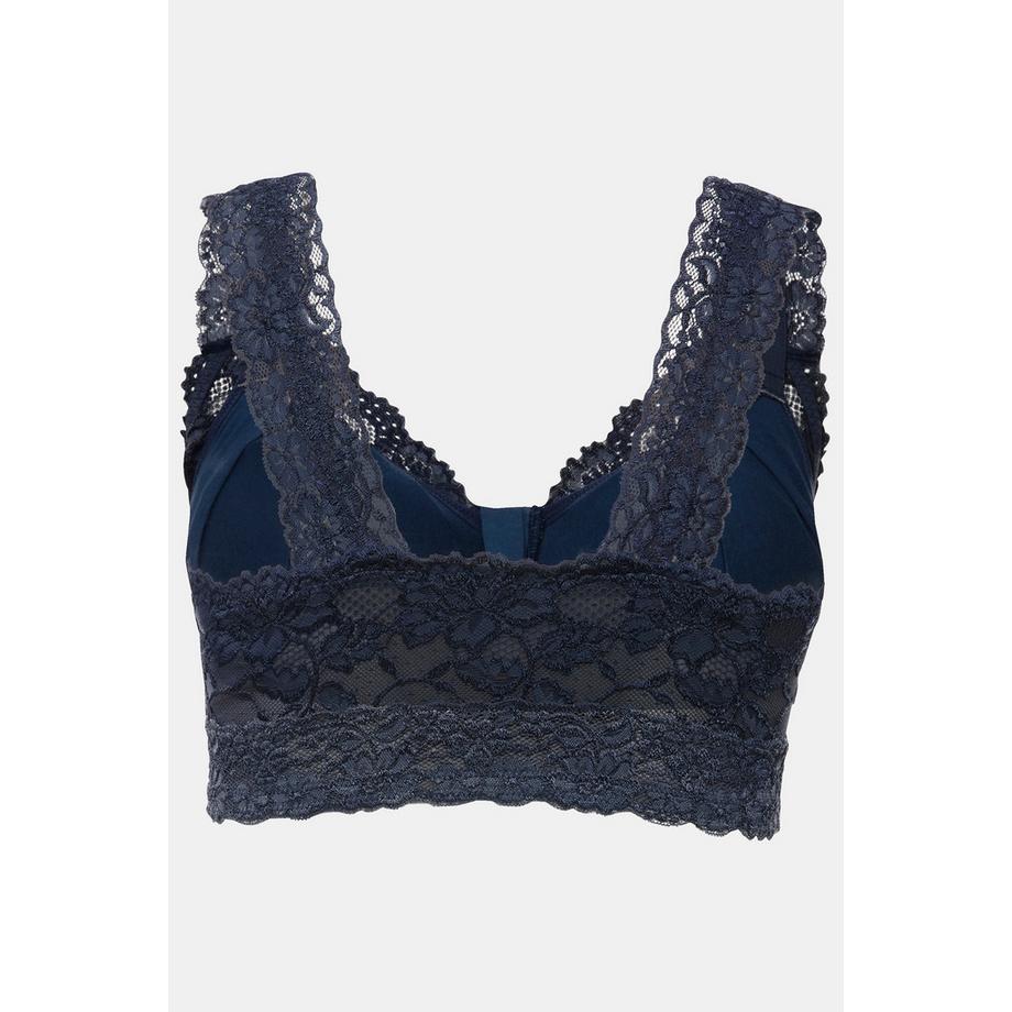Ulla Popken Bralette Pizzo Cerniera senza Ferretto  