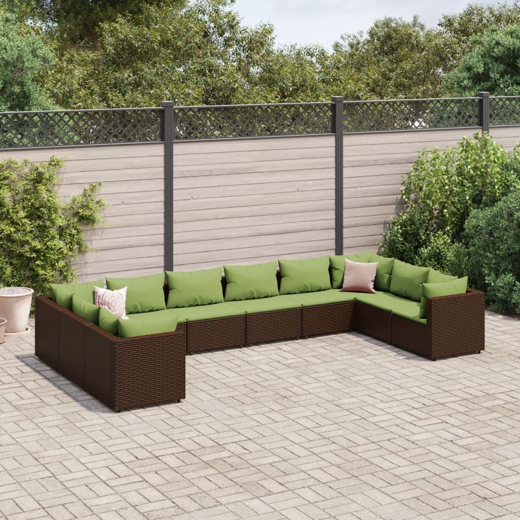 VidaXL set salotto da giardino Polirattan  