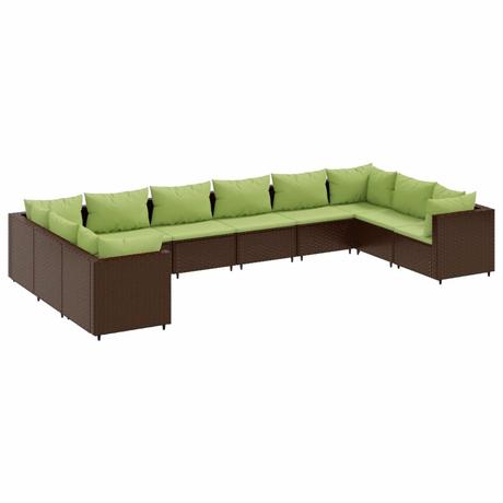 VidaXL set salotto da giardino Polirattan  