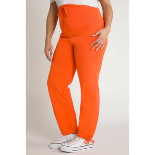 Ulla Popken  Pantalon en molleton Bellieva, ceinture extra-large, coton bio 