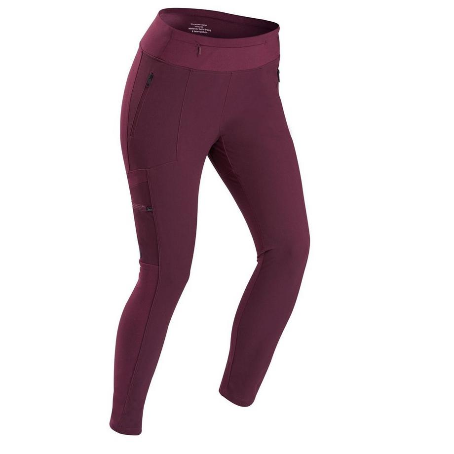 FORCLAZ  Leggings Travel 500 Damen bordeaux 
