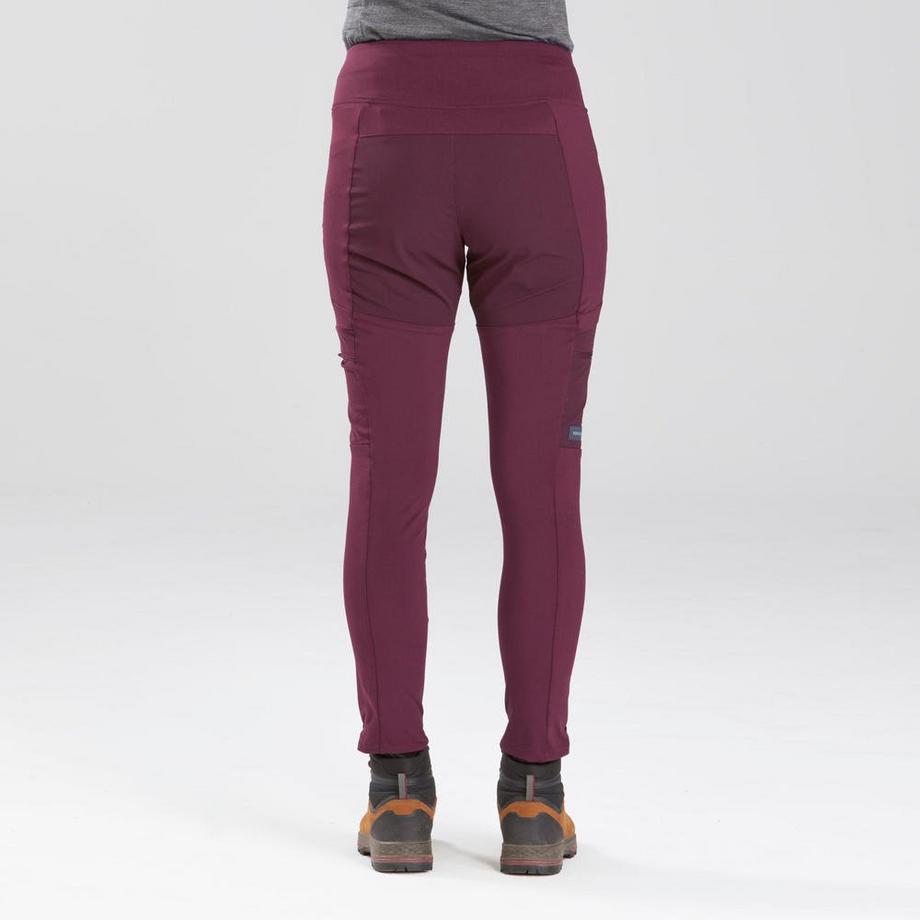 FORCLAZ  Leggings Travel 500 Damen bordeaux 