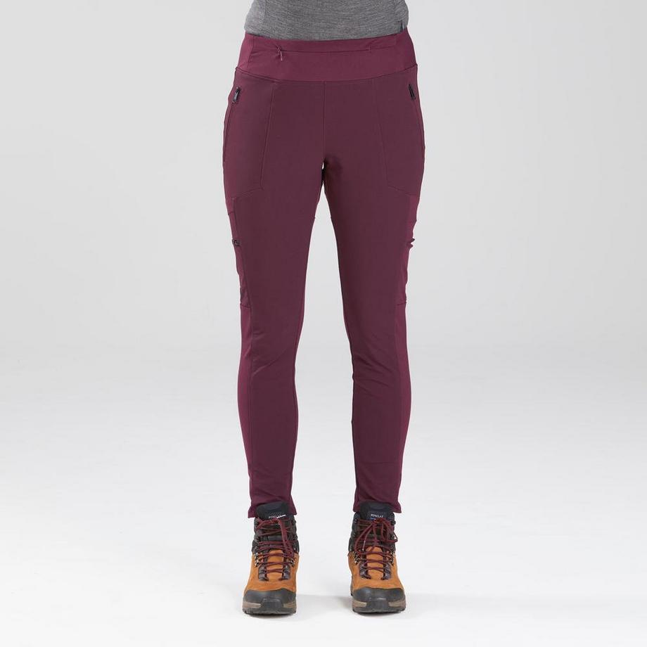 FORCLAZ  Leggings Travel 500 Damen bordeaux 