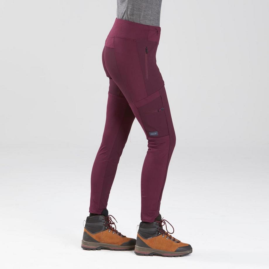 FORCLAZ  Leggings Travel 500 Damen bordeaux 
