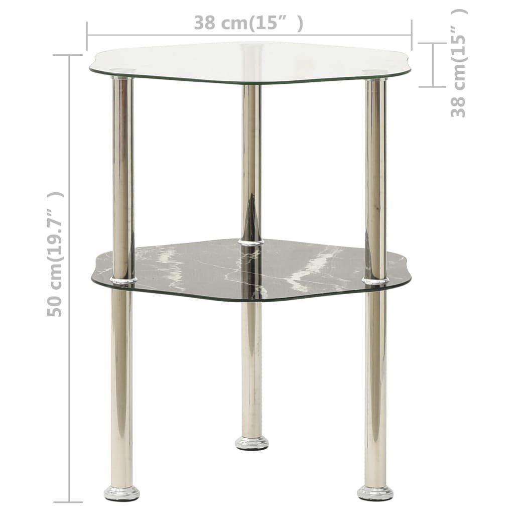 VidaXL Table d'appoint verre  