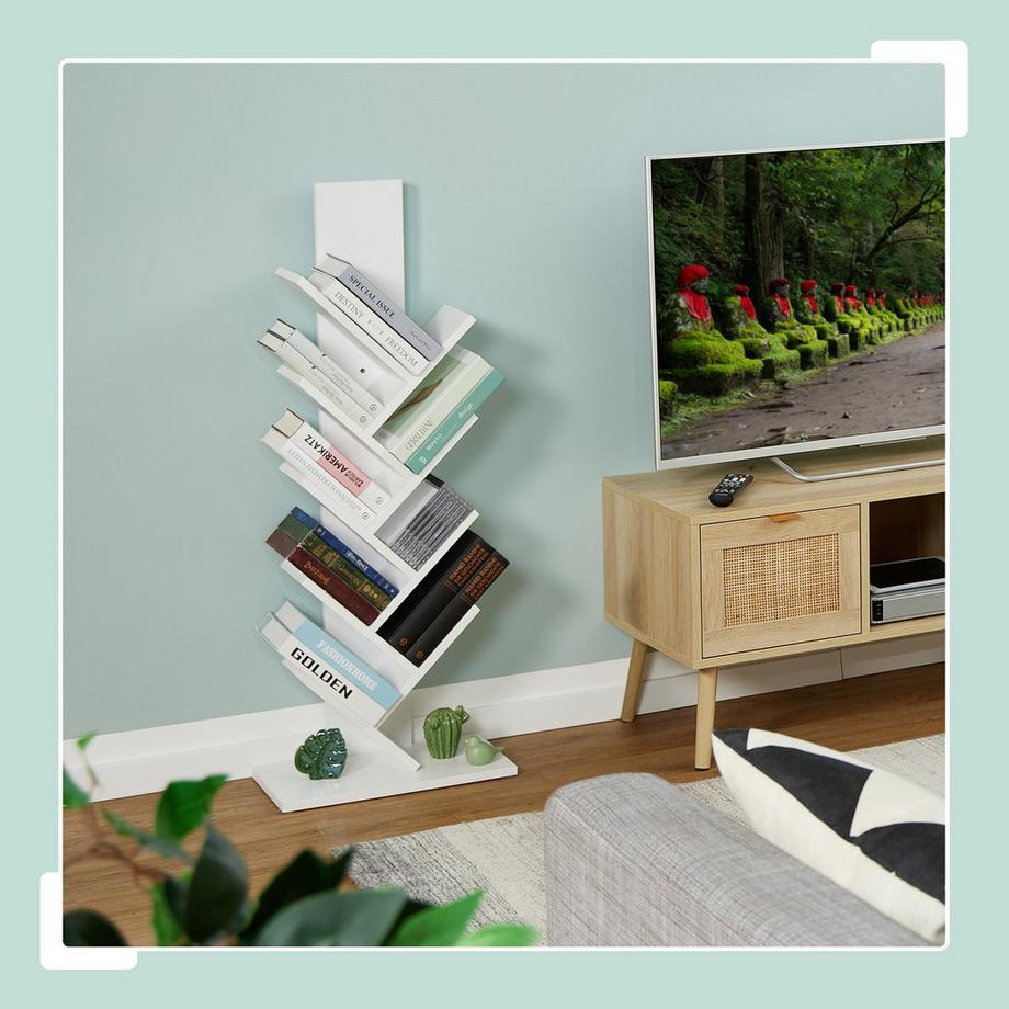 Northix Baum-Bücherregal mit Stauraum  