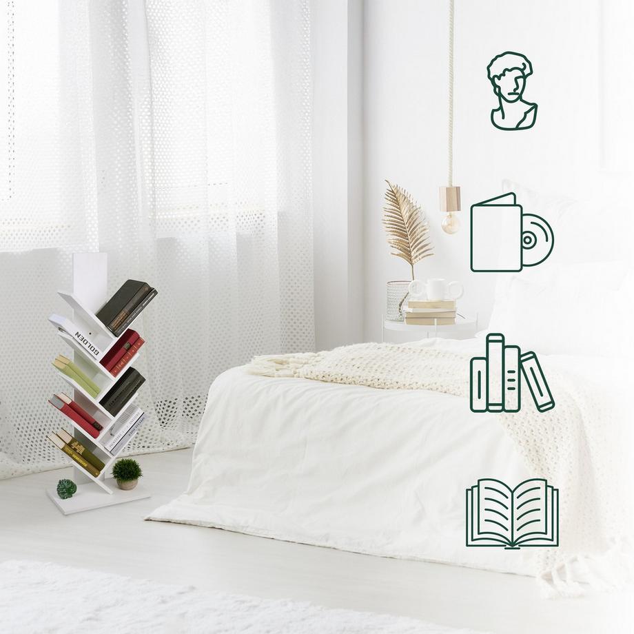 Northix Baum-Bücherregal mit Stauraum  