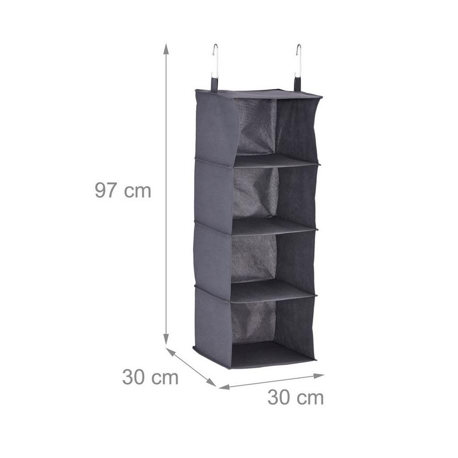 B2X Hängeregal Kleiderschrank 4 Fächer  