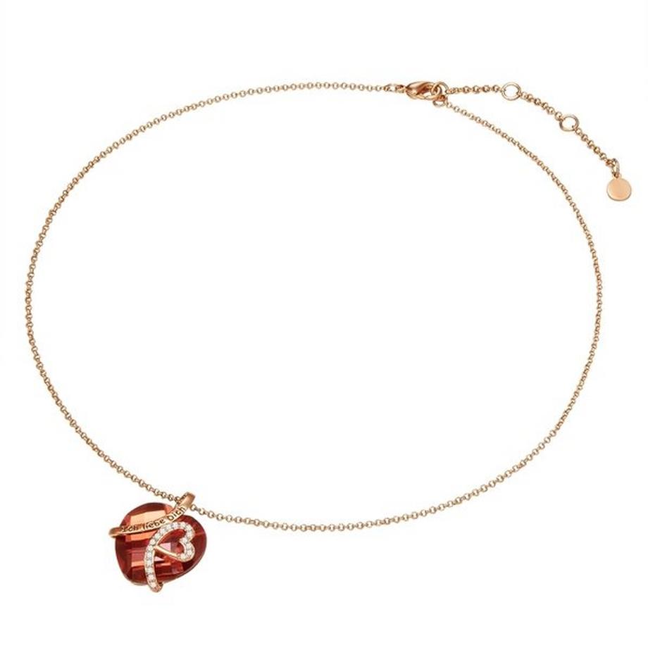Rafaela Donata  Femme Collier tendance Coeur avec citation "Ich liebe Dich" 
