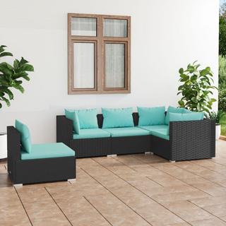 VidaXL set salotto da giardino Polirattan  