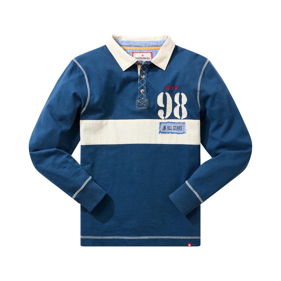 Joe Browns Rugbyshirt Rundhals Platziertem Druck  