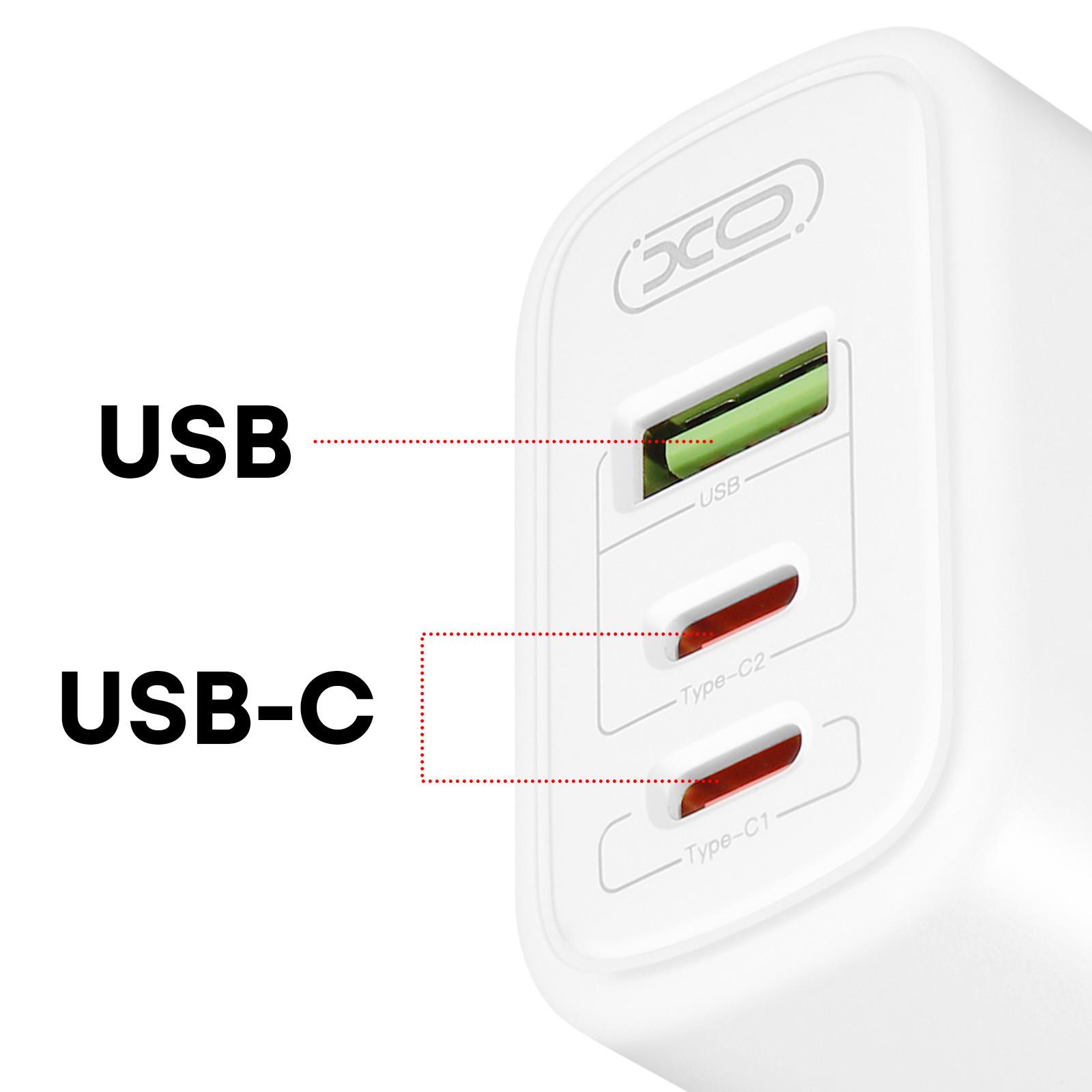 Avizar  Caricatore USB - USB-C + cavo Lightning 