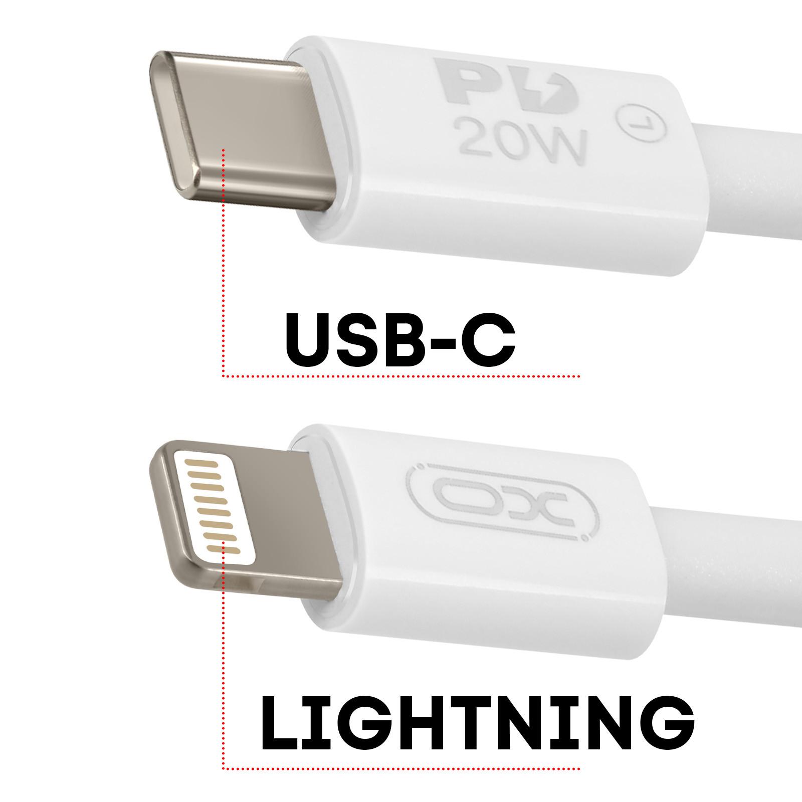 Avizar  Caricatore USB - USB-C + cavo Lightning 