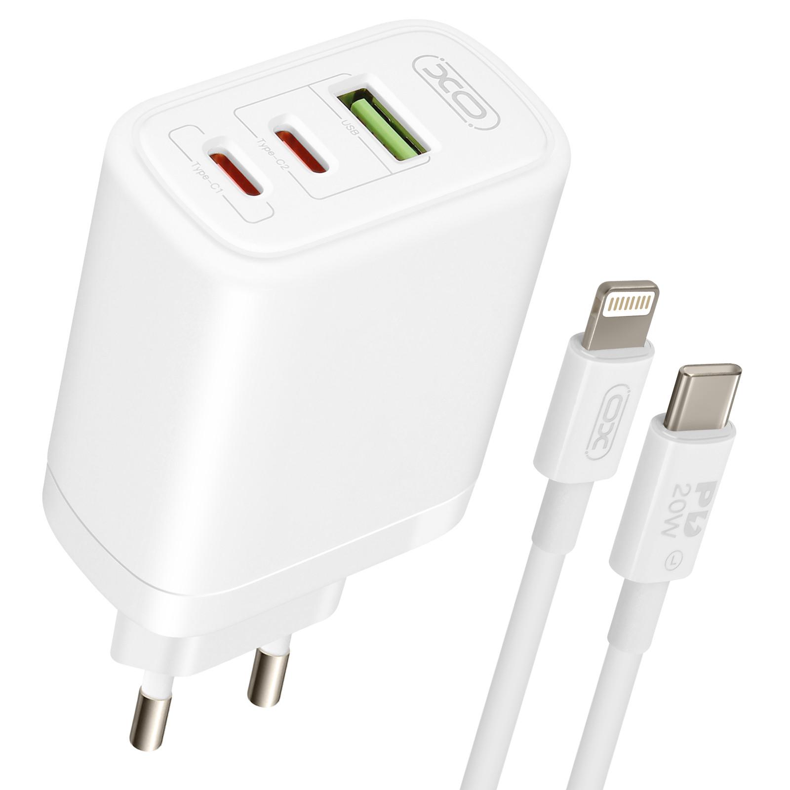 Image of USB-Netzteil - USB-C + Lightning Kabel