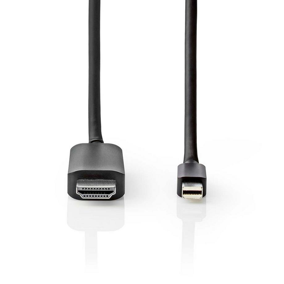Nedis  Câble Mini Displayport | DisplayPort 1.4 | Mini DisplayPort Male | HDMI™ Connector | 48 Gbps | Nickelé | 2.00 m | Rond | PVC | Noir | Blister 