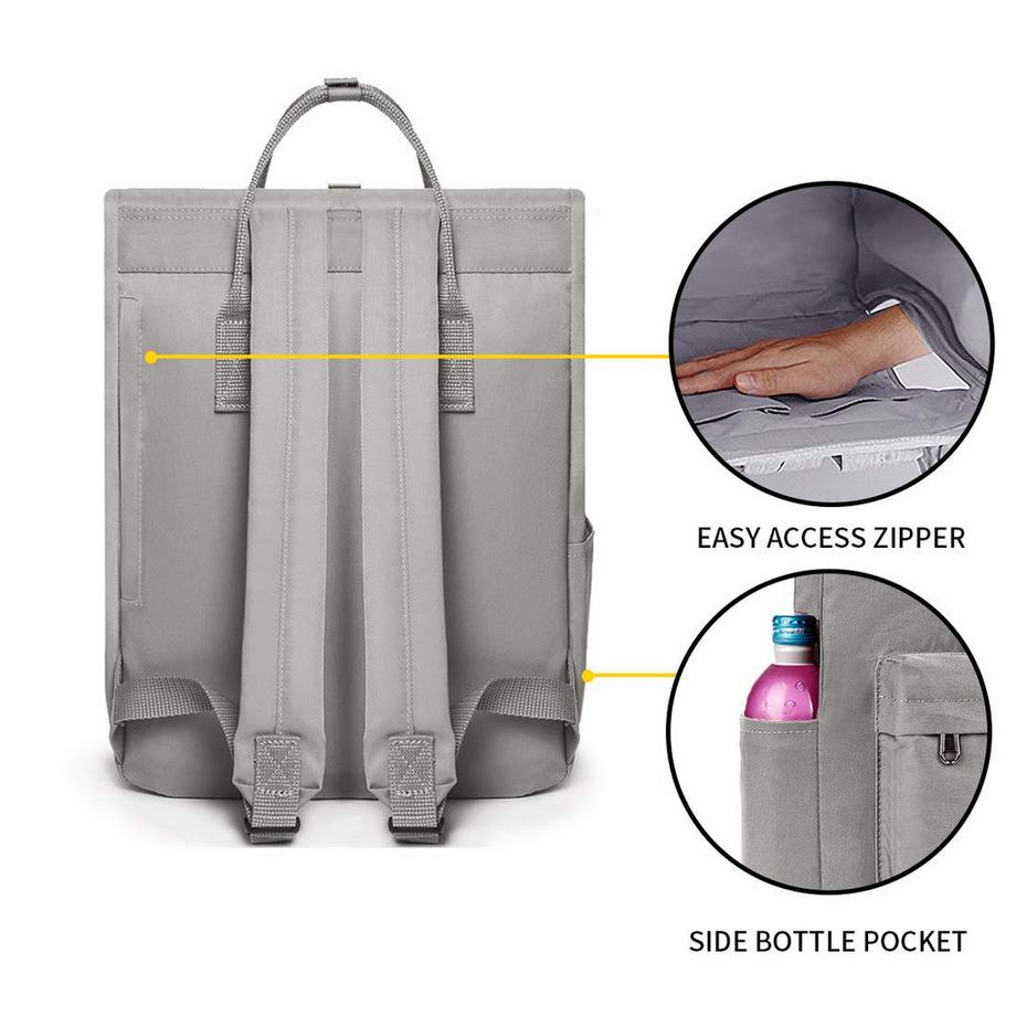 Only-bags.store Sac à dos Rolltop Moderne avec Compartiment pour Ordinateur Portable  