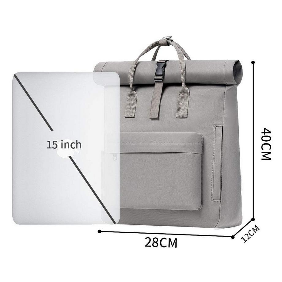Only-bags.store Sac à dos Rolltop Moderne avec Compartiment pour Ordinateur Portable  