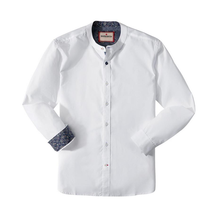 Joe Browns Hemd Kontrastdruck Stehkragen  