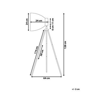 Beliani Lampadaire en Métal Industriel TAMEGA  