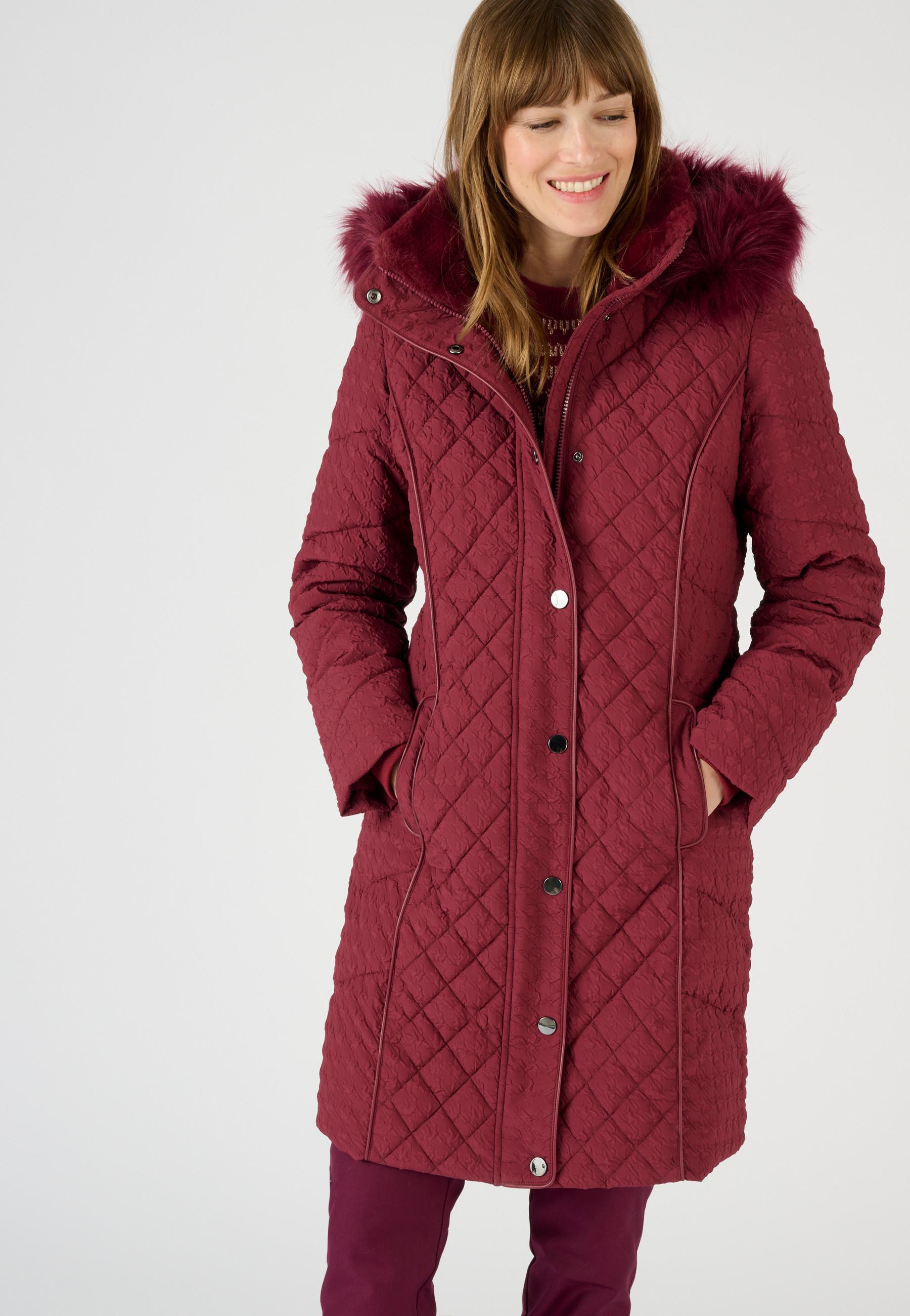 Image of Parka Mit Reliefsteppung Thermolactyl Damen Rot 42/44