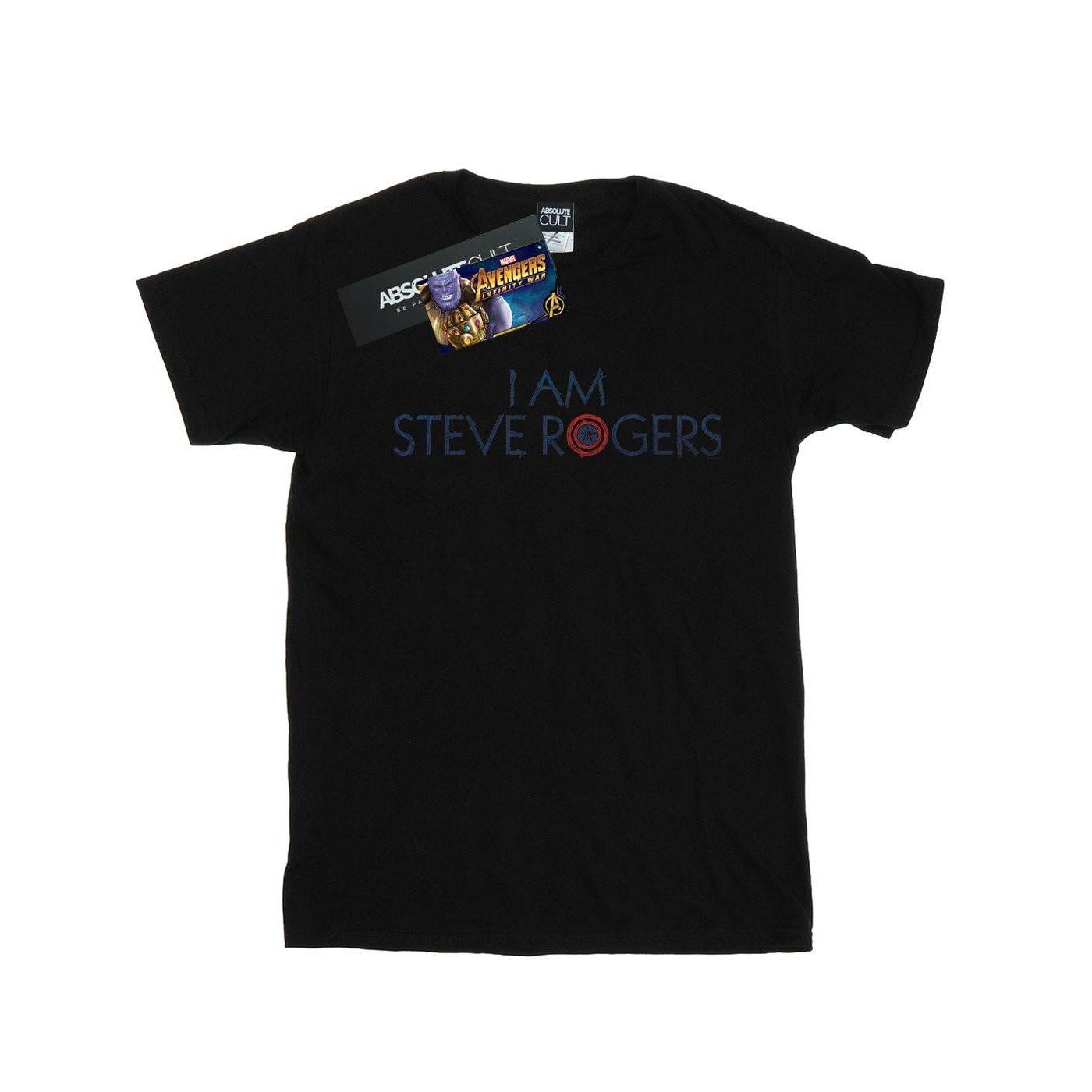Image of Avengers Infinity War I Am Steve Rogers Tshirt Herren Schwarz 5XL