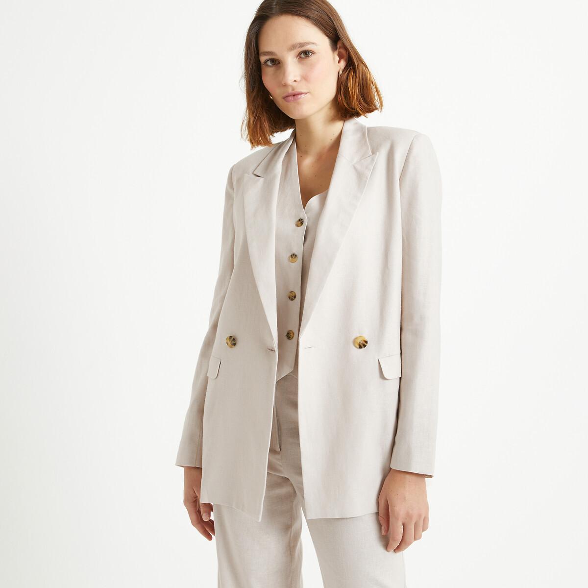 Image of Gerader Blazer Unisex Beige 52