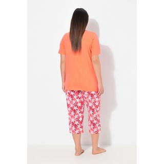 Ulla Popken Ensemble Pyjama Imprimé Étoile de Mer Col V Manches Courtes  