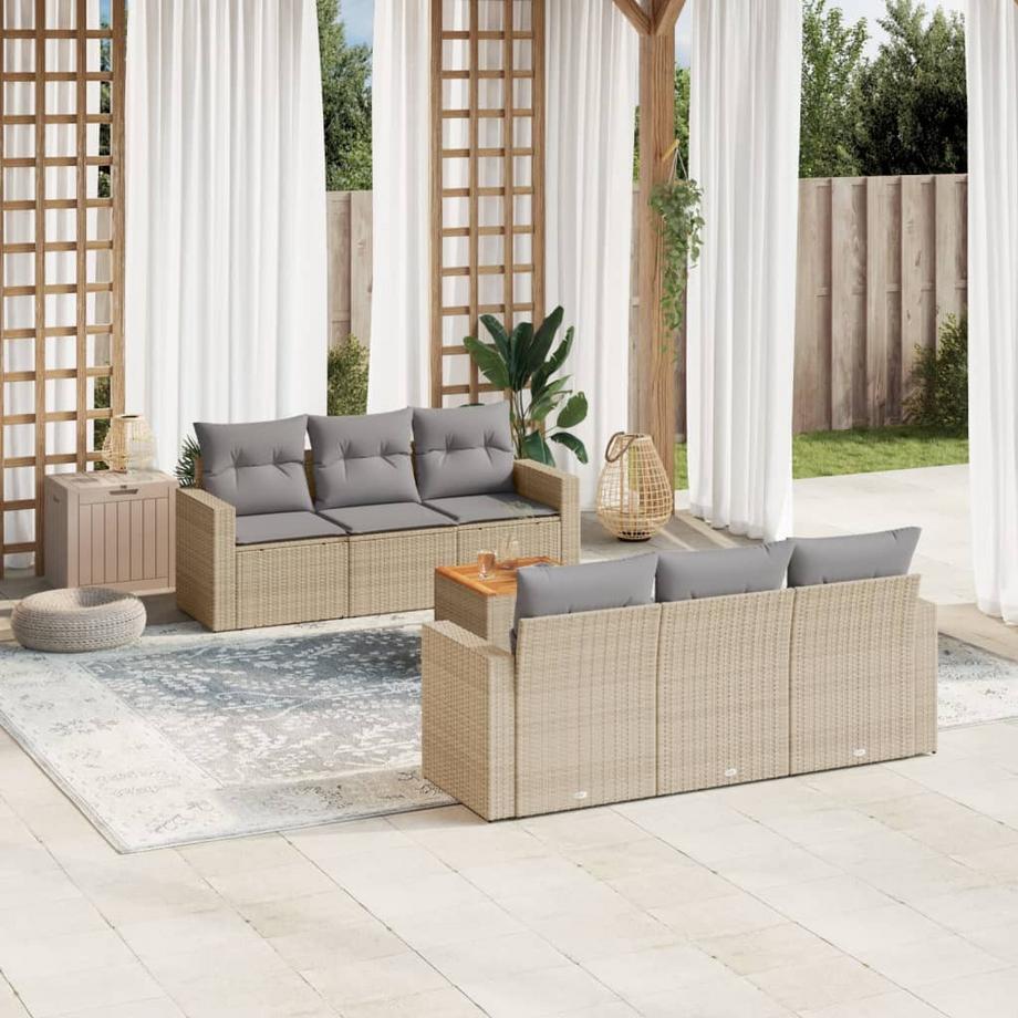 VidaXL Ensemble de canapés de jardin rotin synthétique  