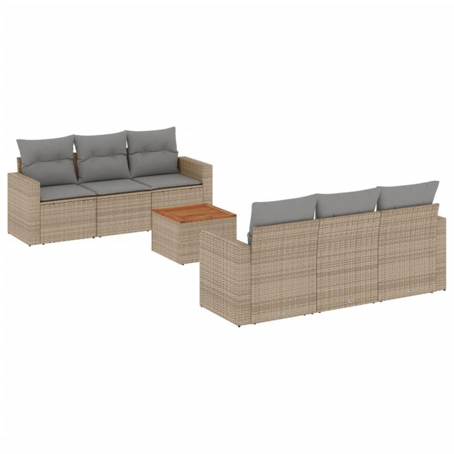 Ensemble de canapés de jardin rotin synthétique