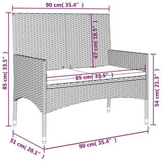 VidaXL Banc de jardin rotin synthétique  