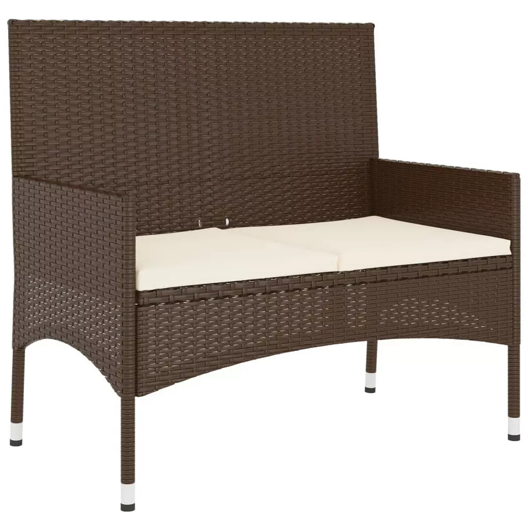 VidaXL - Gartenbank poly-rattan, One Size, Braun