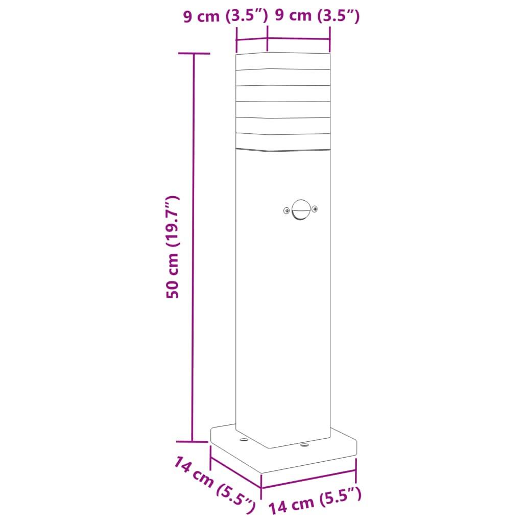 VidaXL lampada da terra per esterni Alluminio  