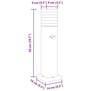 VidaXL lampada da terra per esterni Alluminio  