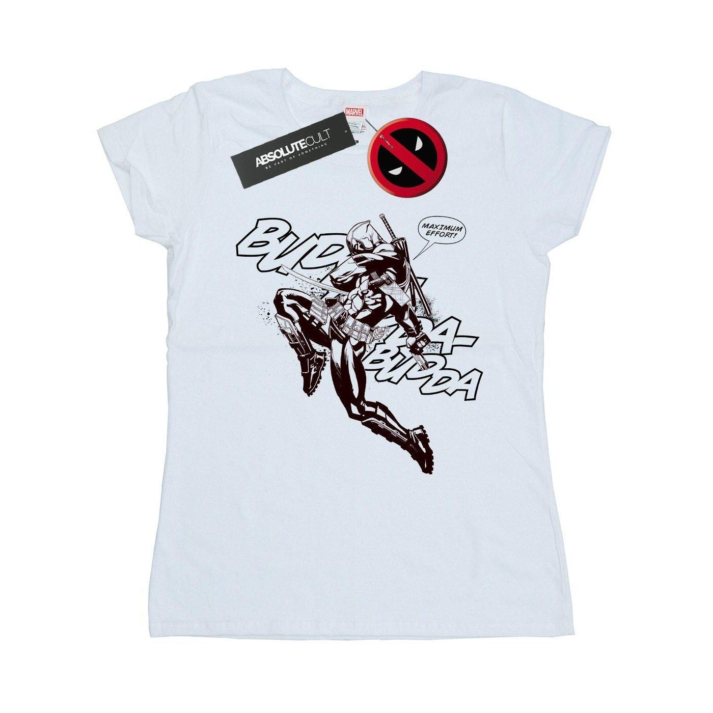 Image of Deadpool Budda Budda Tshirt Damen Weiss L