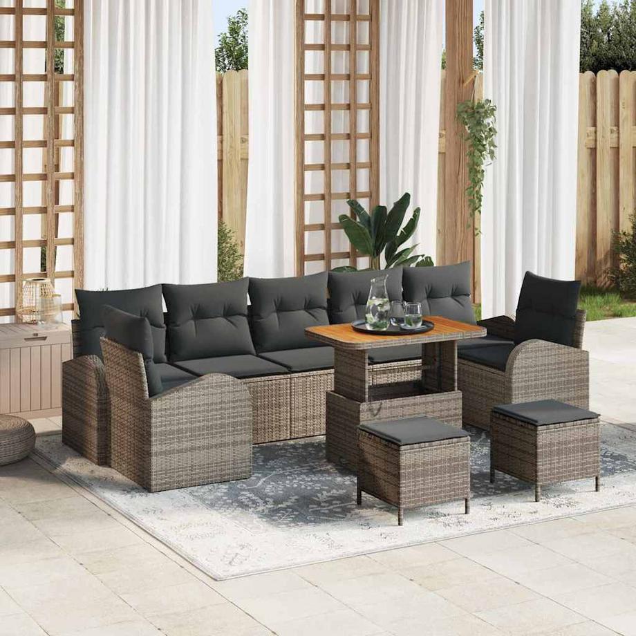 VidaXL Set di divani da esterno Polyrattan  