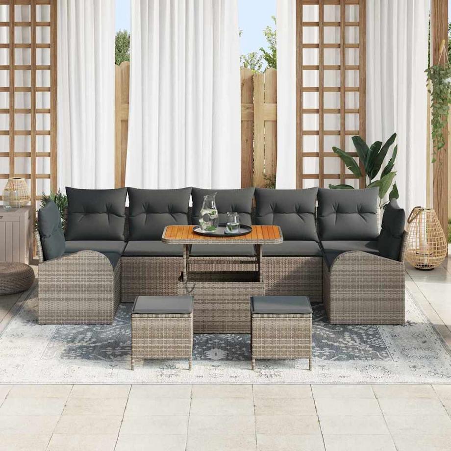VidaXL Set di divani da esterno Polyrattan  