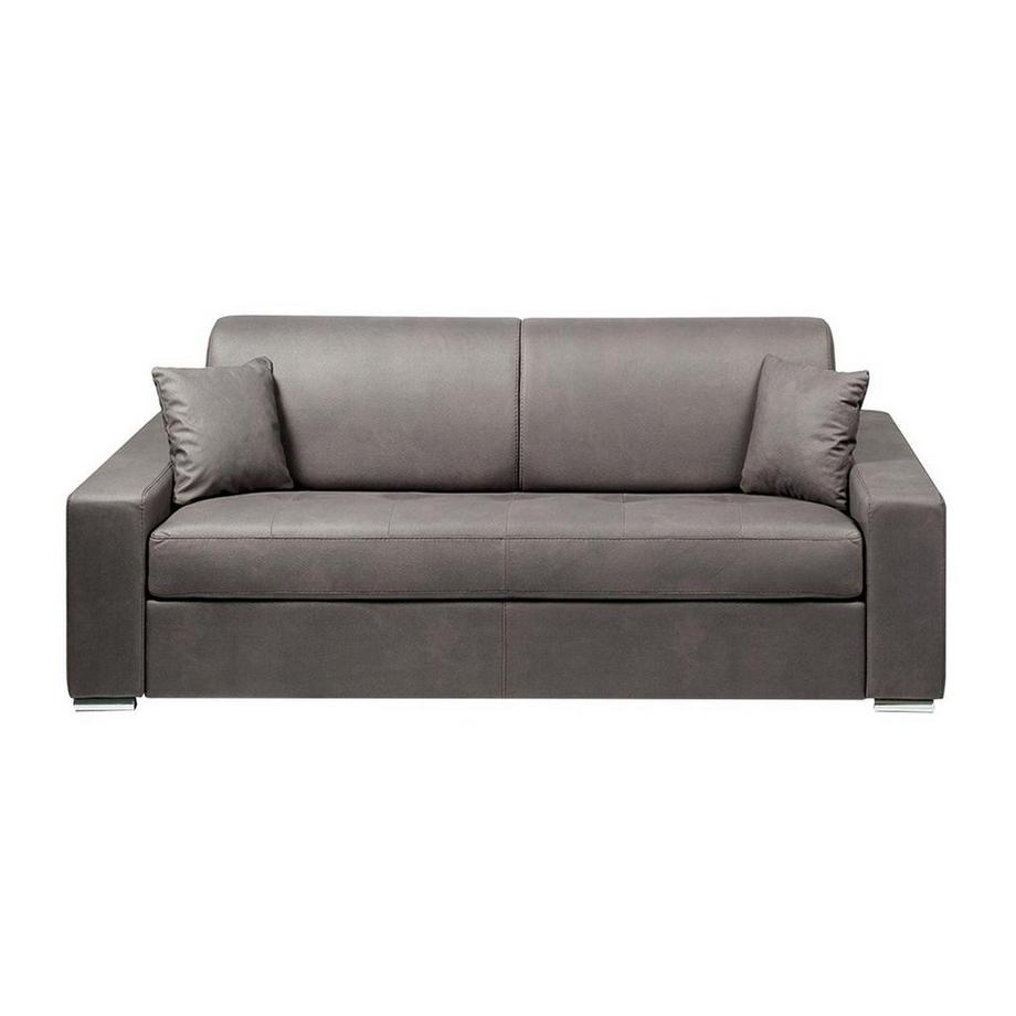 Vente-unique Schlafsofa 4Sitzer Stoff EMIR LiegeflächeMatratzen  