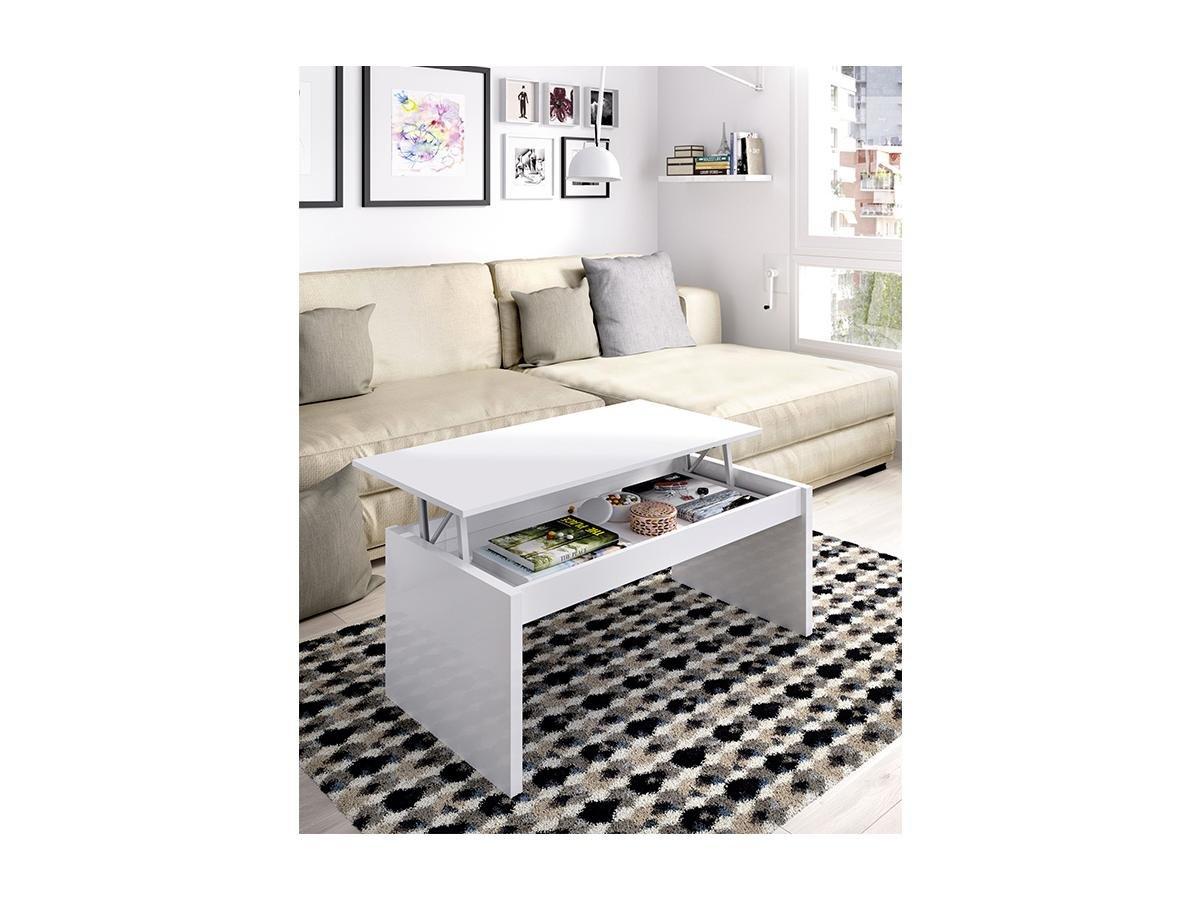 Vente-unique Table basse BASTIAN Plateau relevable  