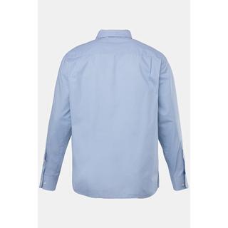 JP1880  Camicia dalla vestibilità comoda per l'ufficio con colletto ad apertura inglese, maniche lunghe e fantasia minimalista, fino alla tg. 8XL 