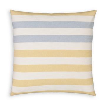 Housse de coussin coton rayures multicolores