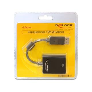 DeLock  DeLOCK 61847 Videokabel-Adapter 0,125 m DisplayPort DVI-I Schwarz 