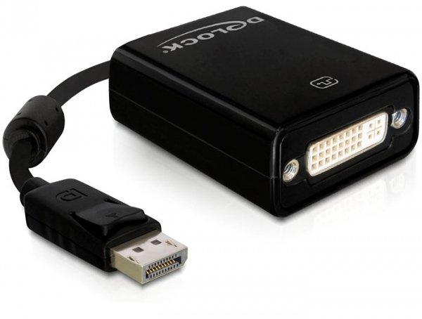 DeLock  DeLOCK 61847 Videokabel-Adapter 0,125 m DisplayPort DVI-I Schwarz 