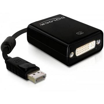 DeLOCK 61847 Videokabel-Adapter 0,125 m DisplayPort DVI-I Schwarz