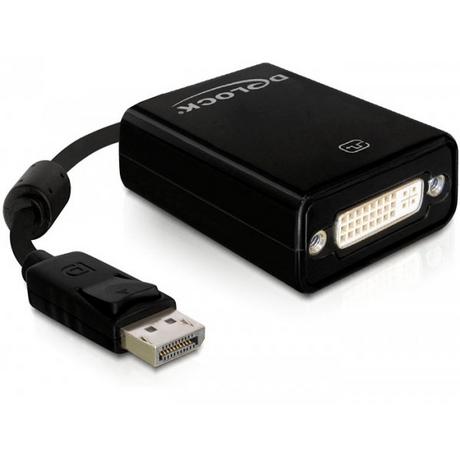 DeLock  DeLOCK 61847 Videokabel-Adapter 0,125 m DisplayPort DVI-I Schwarz 