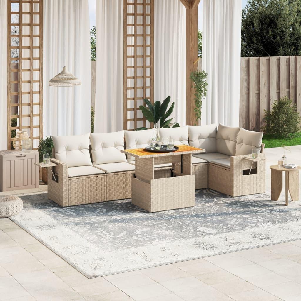 VidaXL set divano da giardino Polirattan  