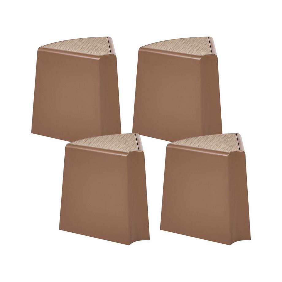 Gartenhocker 4er Set aus ABS (robuster Kunststoff) Minimalistisch EVROS