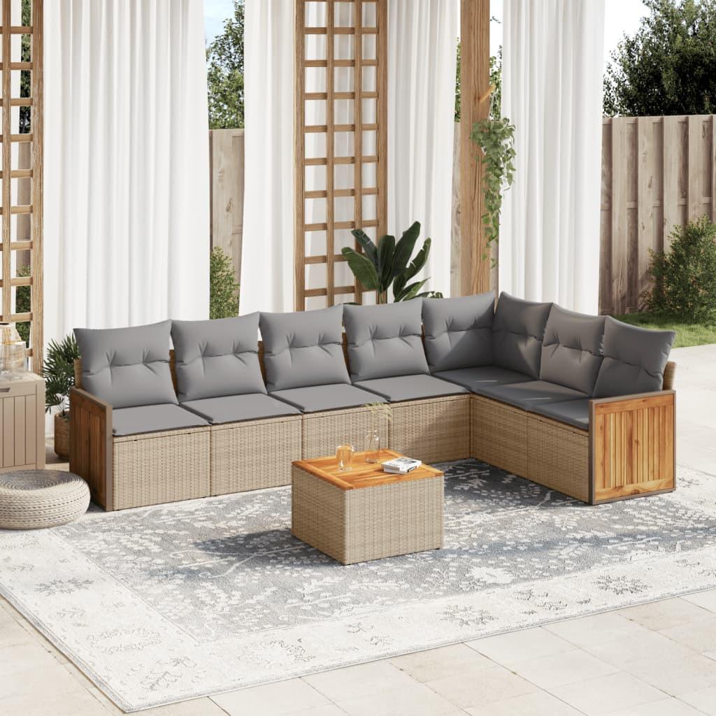 VidaXL set divano da giardino Polirattan  