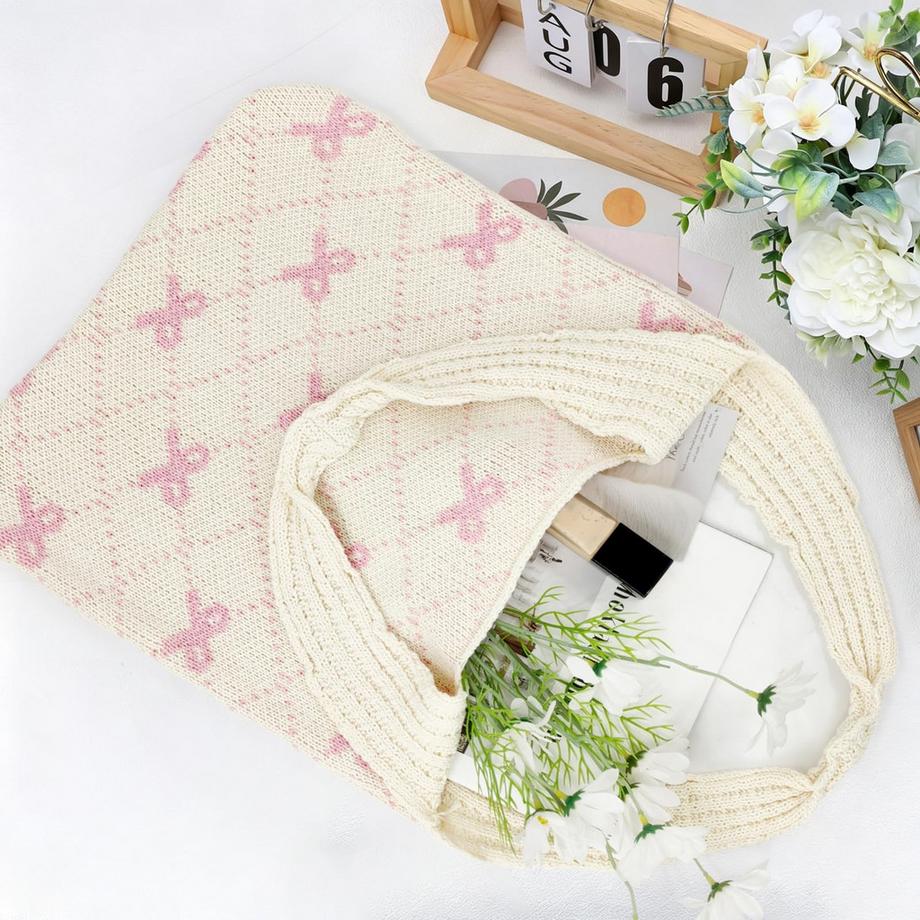 Only-bags.store Gestrickte Schultertasche für den Sommer  