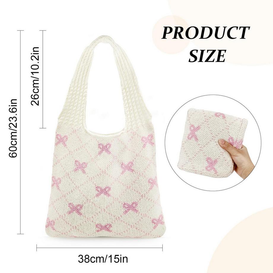 Only-bags.store Gestrickte Schultertasche für den Sommer  