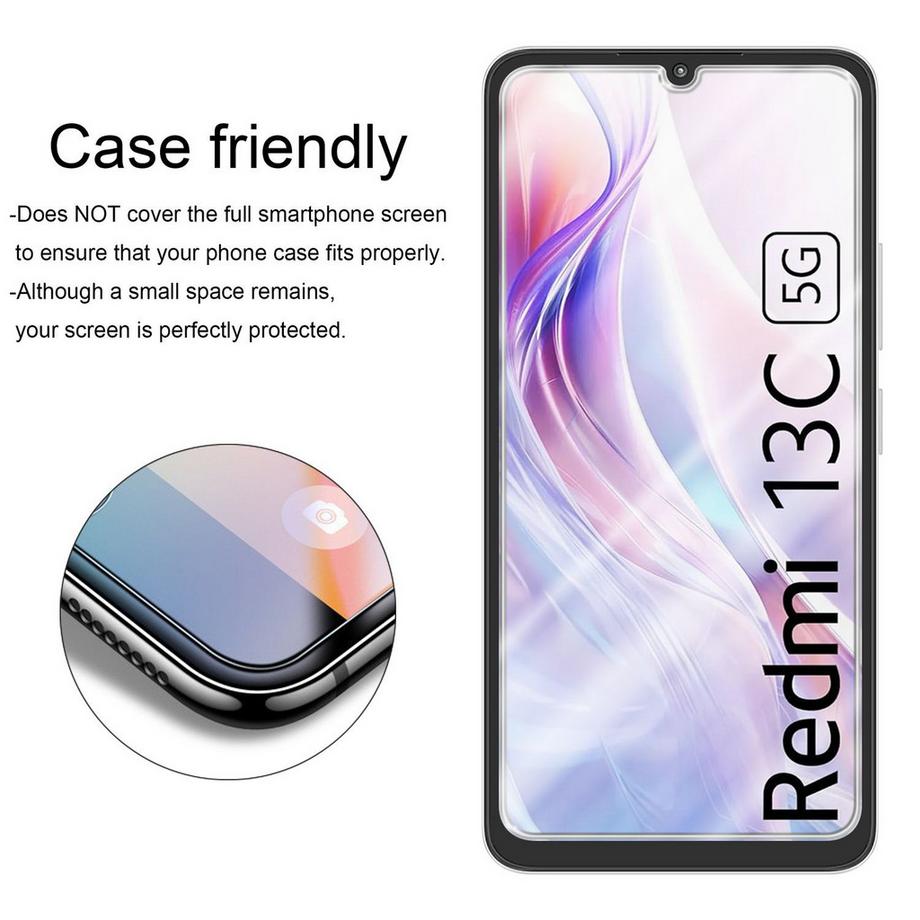 Cadorabo  Schutzfolie für Xiaomi Redmi 13C Schutzglas 3er Pack 